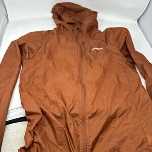 Patagonia Houdini Jacket Womens Small Burnt Orange Hooded Windbreaker Ripstop